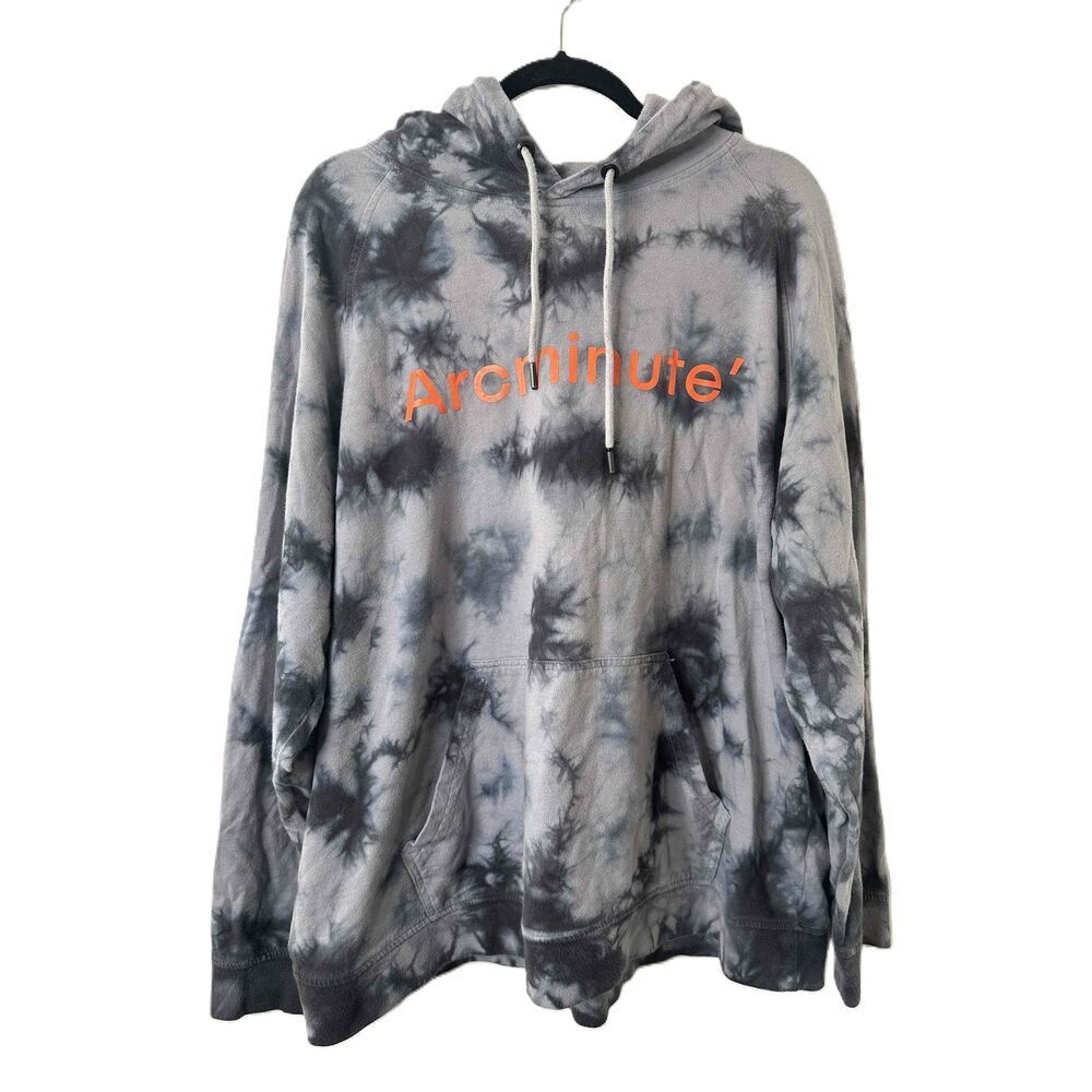Arcminute Hoodie Mens Size XXL Tie Dye Drawstring Cotton Streetwear Front Pocket